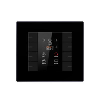 KNX Push Button Sensor with Display, 1/2/3/4-gang,55mm